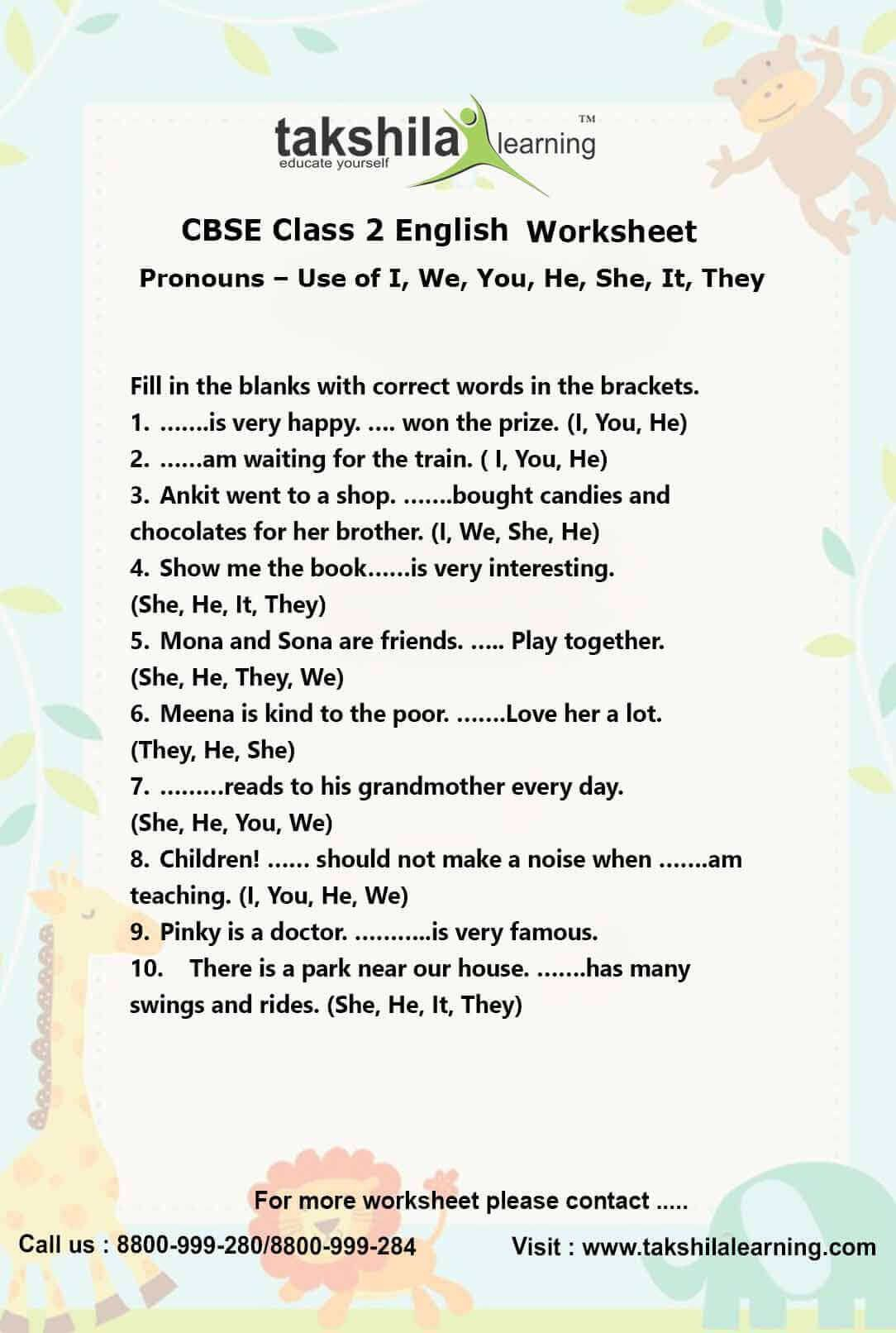 21 1St Grade Worksheets Cbse