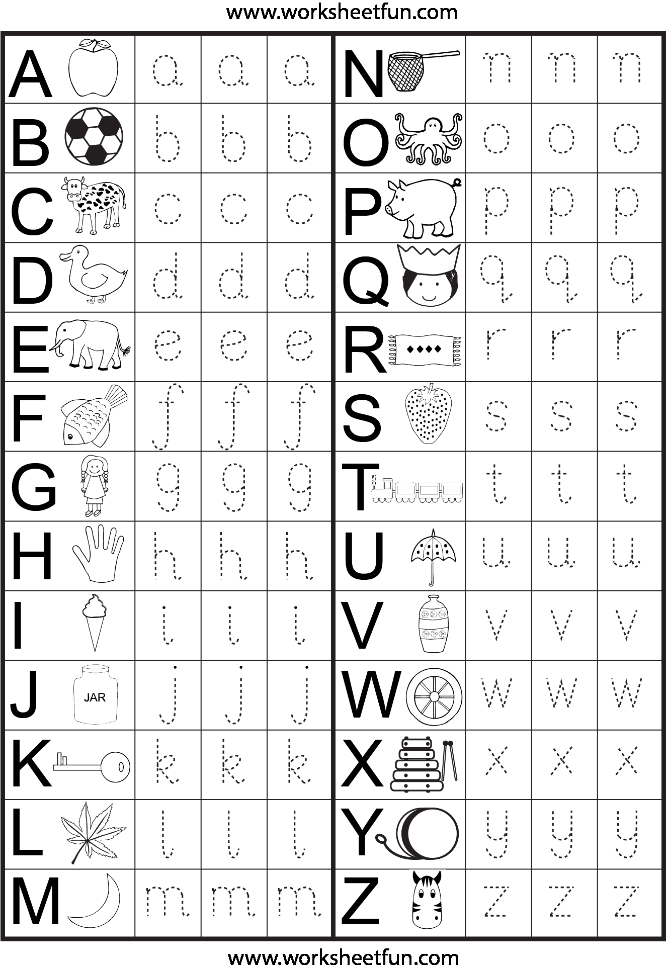 21 Abc Tracing Printables Free Alphabet Worksheets Kindergarten