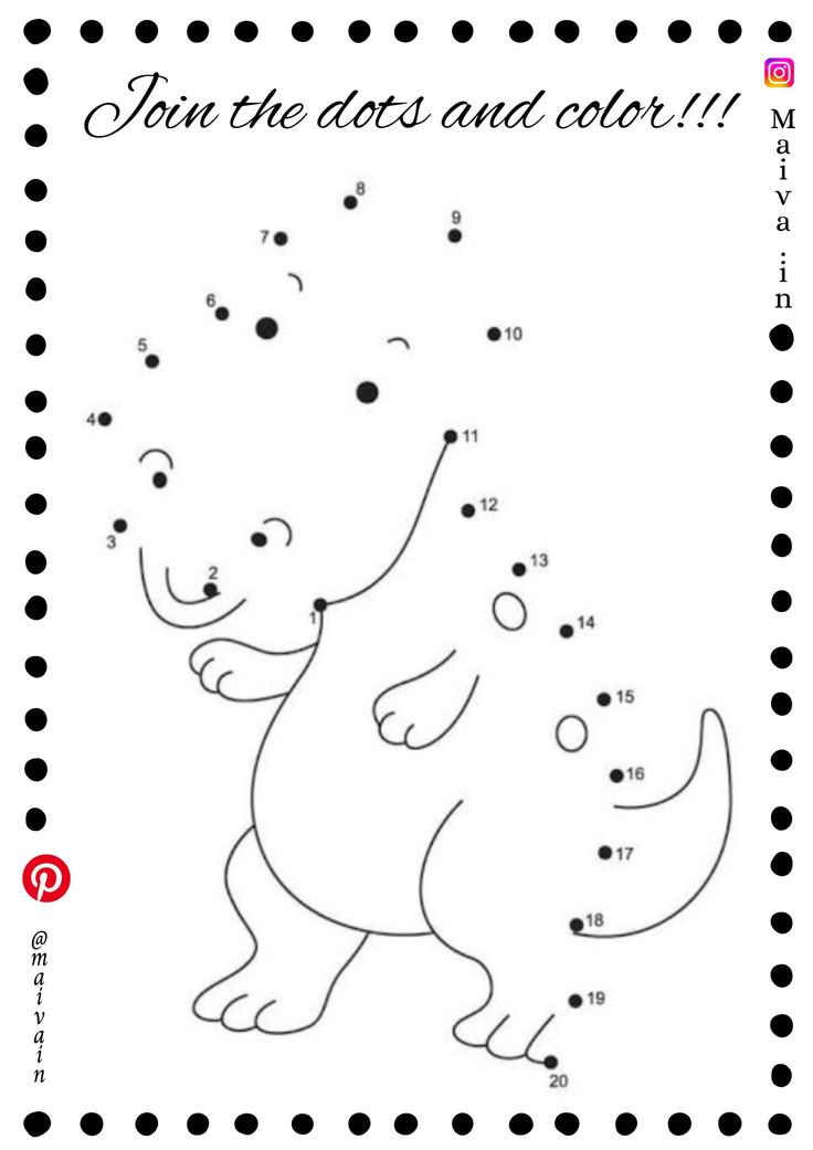 21 Join The Dots Worksheets For Kids Math