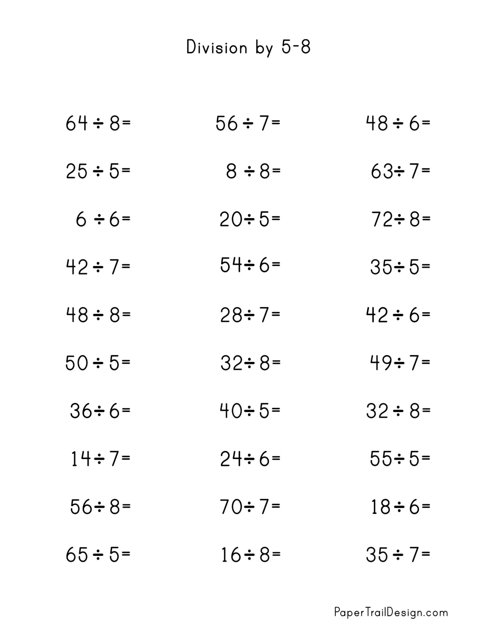 21 Math Worksheets For 4Th Grade Division