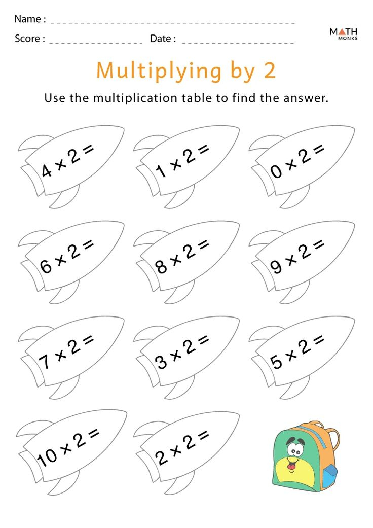 21 Multiplication By 2 Worksheets Grade 1