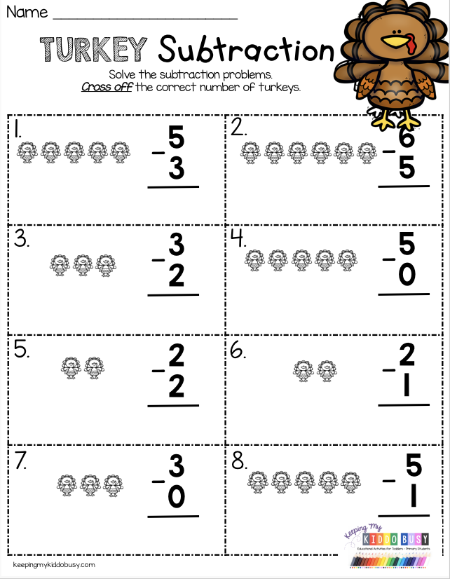 21 November Math Worksheets For Kindergarten