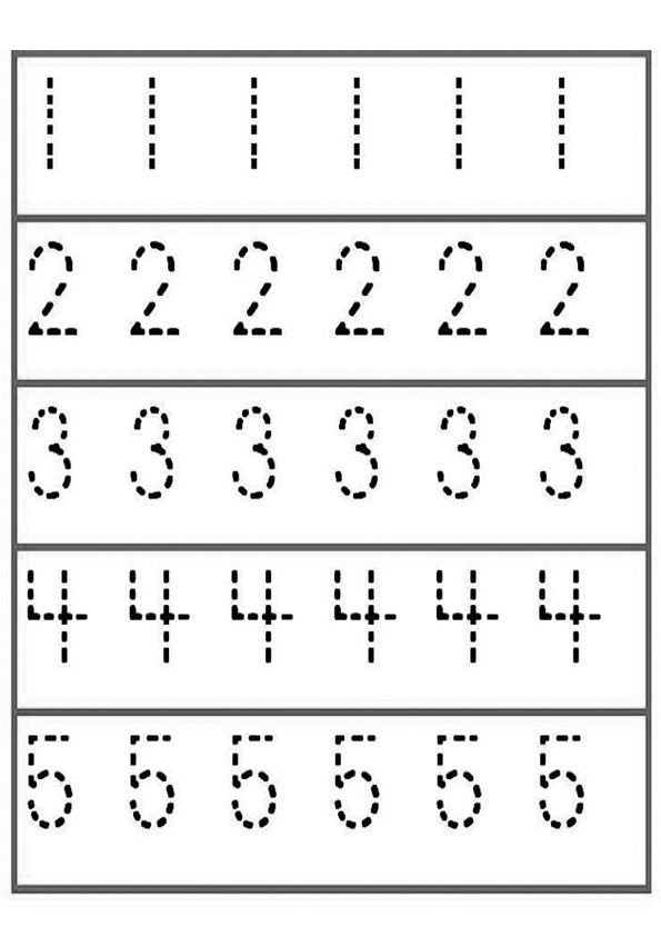 21 Number Tracing Worksheets For Kindergarten