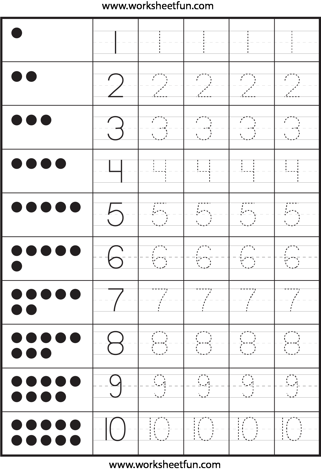 21 Number Tracing Worksheets For Kindergarten