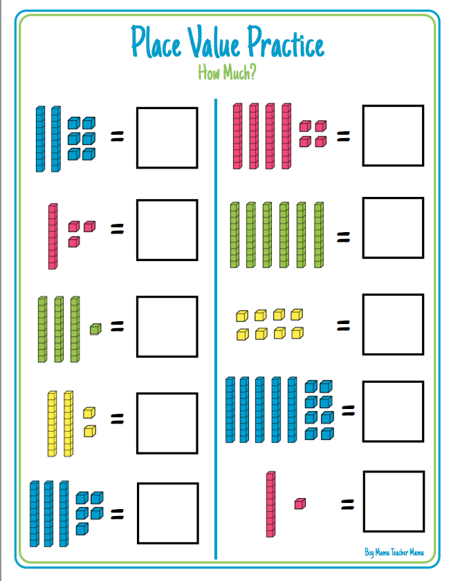 21 Place Value Worksheets For Grade 1 Math