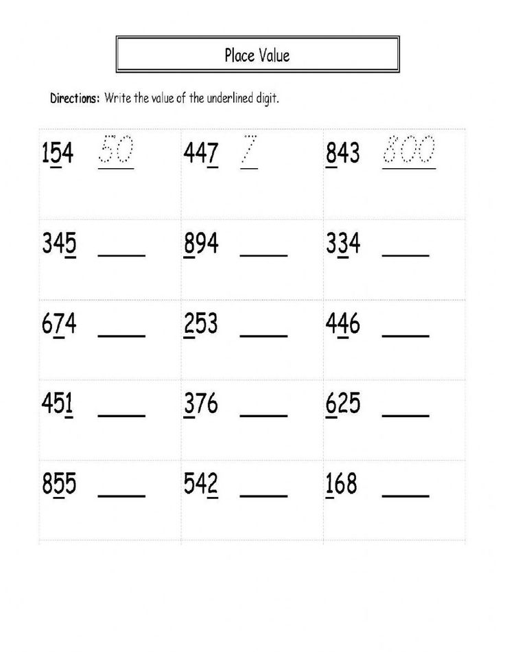 21 Place Value Worksheets For Grade 1 Math