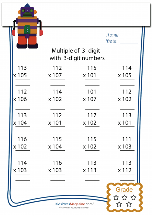 21 Printable Multiplication Worksheets 3Rd Grade