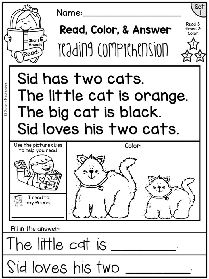 21 Reading Comprehension Worksheets Kindergarten English