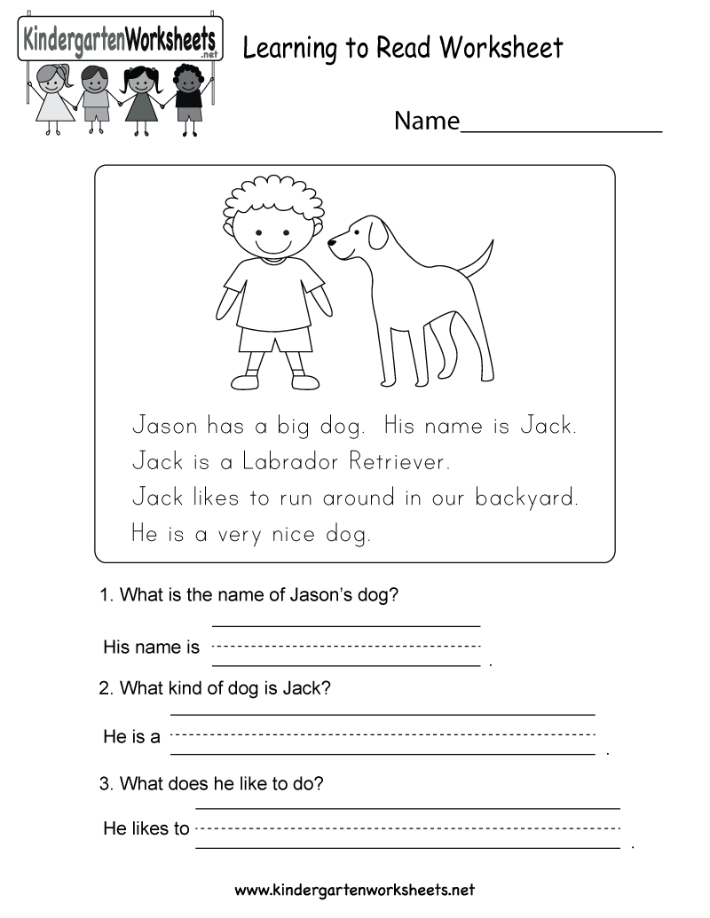 21 Reading Comprehension Worksheets Kindergarten English