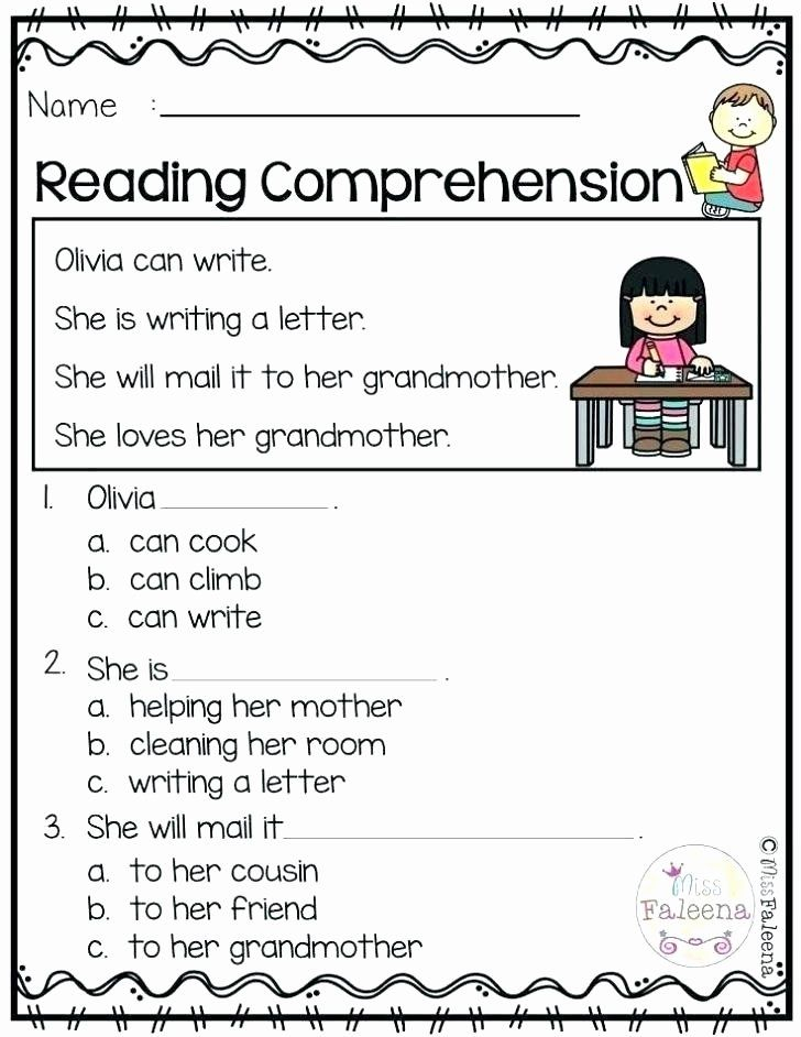 21 Reading Comprehension Worksheets Kindergarten English