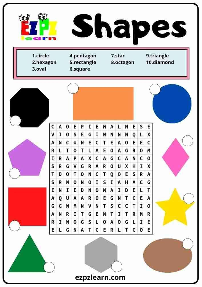 21 Word Search Worksheets For Kindergarten