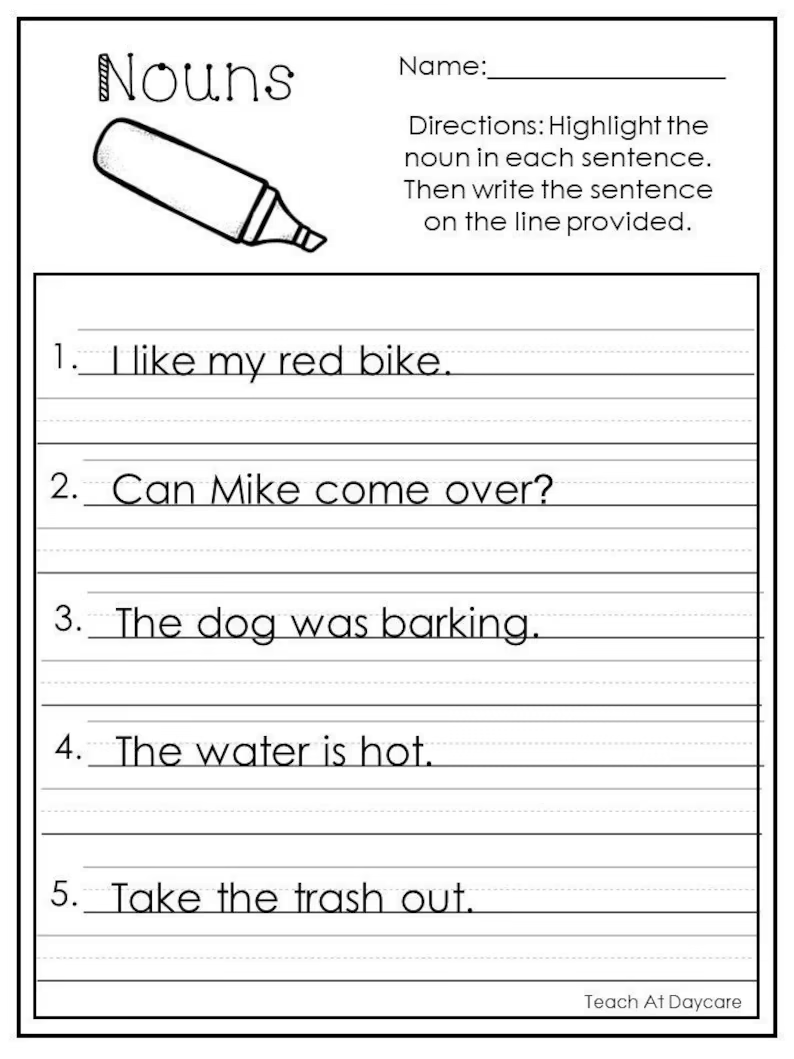 21 Writing For 1St Grade Worksheets