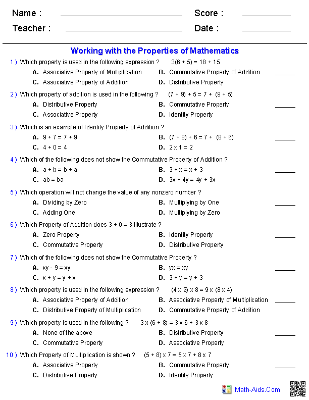 20 Associative Property Of Multiplication 3Rd Grade Worksheets