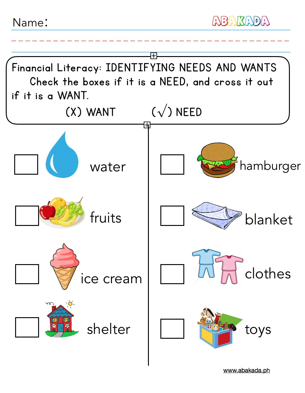 20 Basic Needs Worksheets For Kids Kindergarten