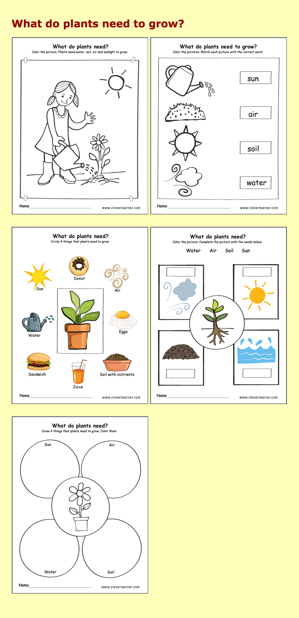 20 Basic Needs Worksheets For Kids Kindergarten