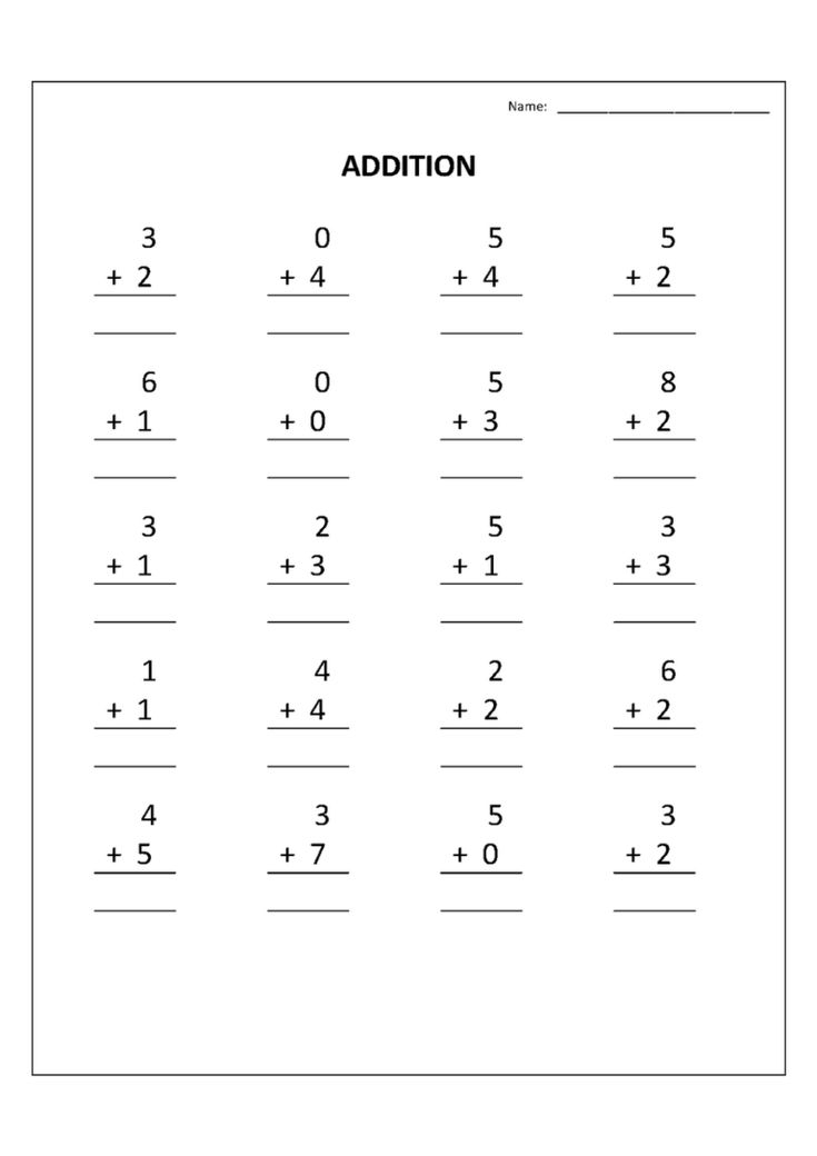 20 Easy Math Addition Worksheets