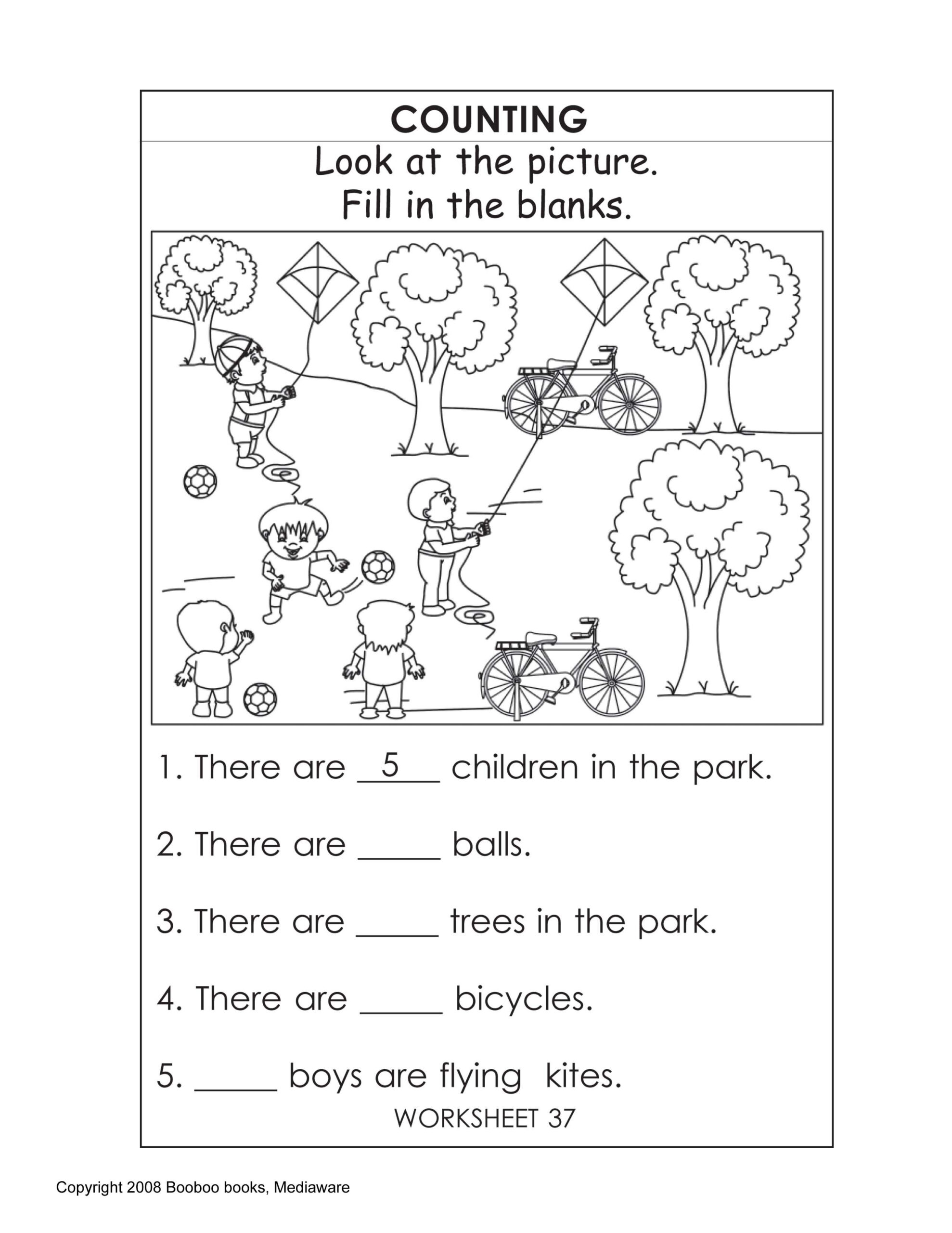 20 English Worksheets For Kindergarten Black And White