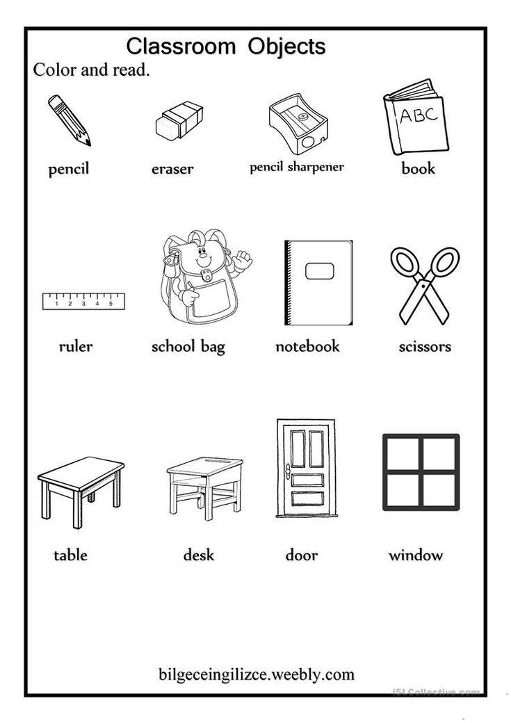 20 English Worksheets For Kindergarten Black And White