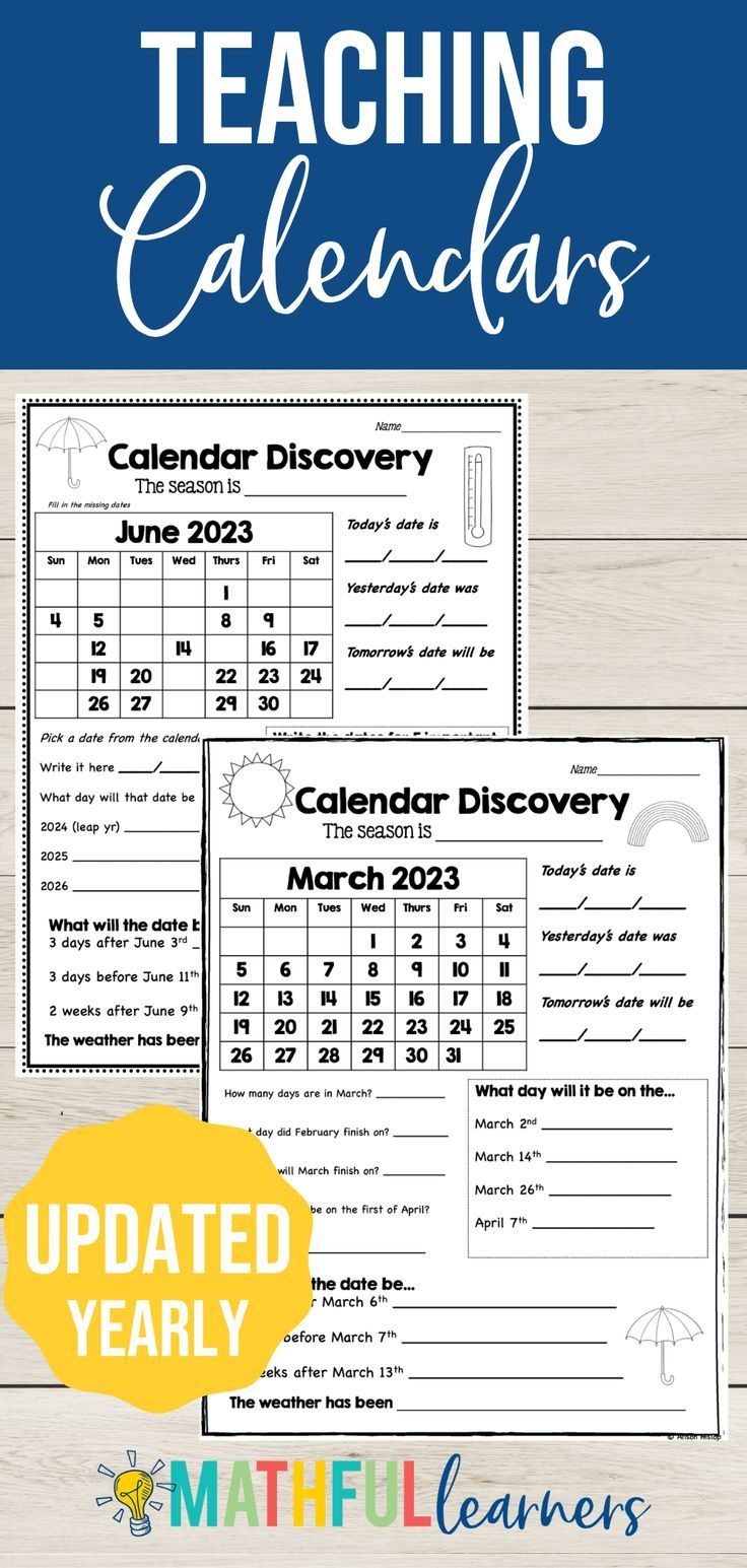 20 Free Calendar Worksheets Kindergarten