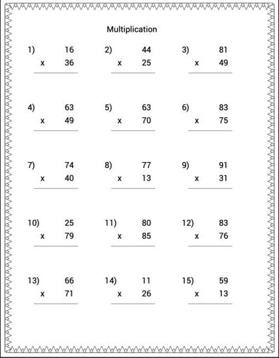 20 Grade 6 Math Worksheets Term 3