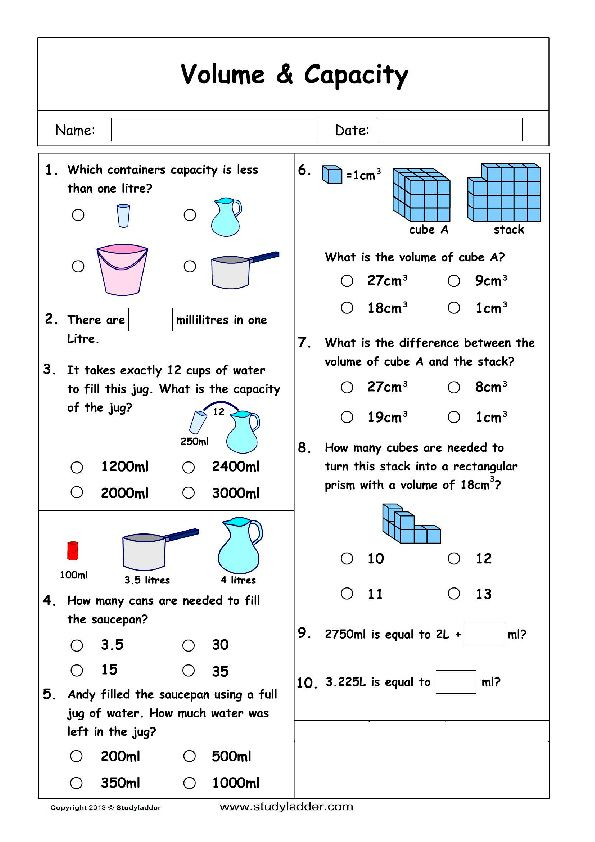 20 Grade 6 Math Worksheets Term 3