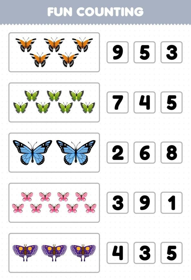 20 Insect Math Worksheets For Preschool