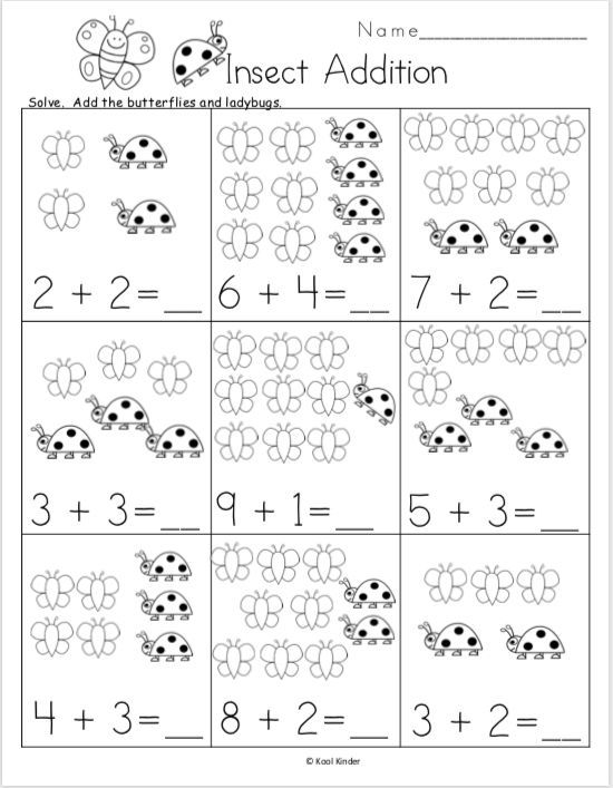 20 Insect Math Worksheets For Preschool