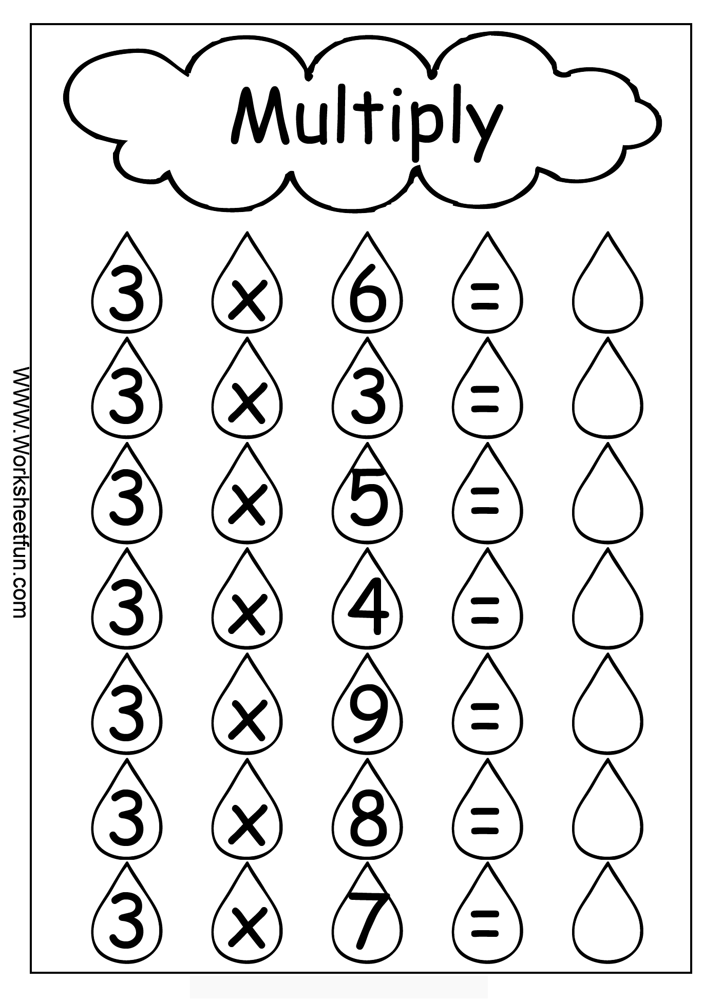 20 Multiplication Worksheets 6 To 9