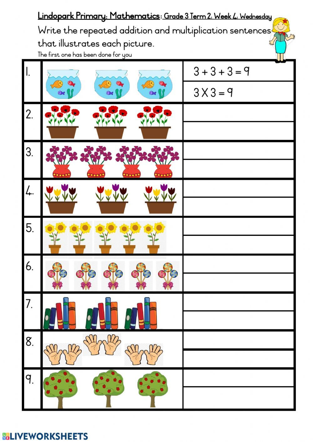 20 Multiplication Worksheets Repeated Addition