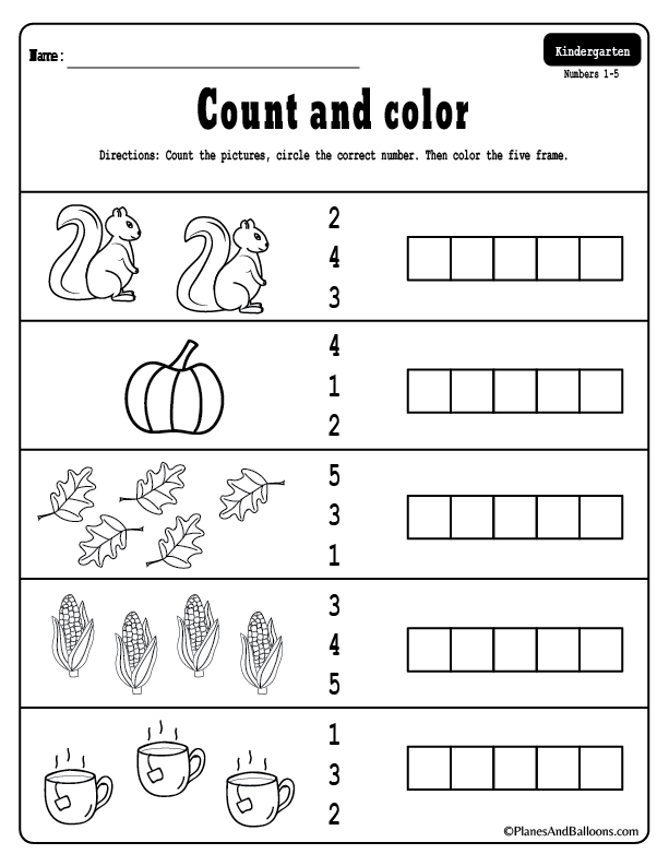 20 Numbers Worksheets Kindergarten Activities