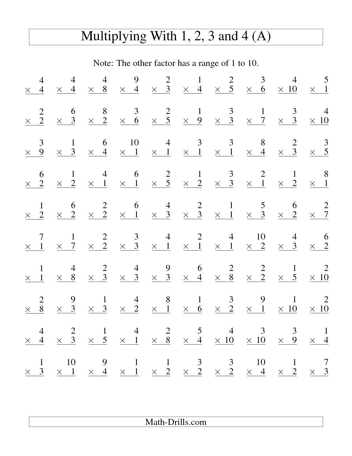 20 Printable Multiplication Worksheets 3Rd Grade