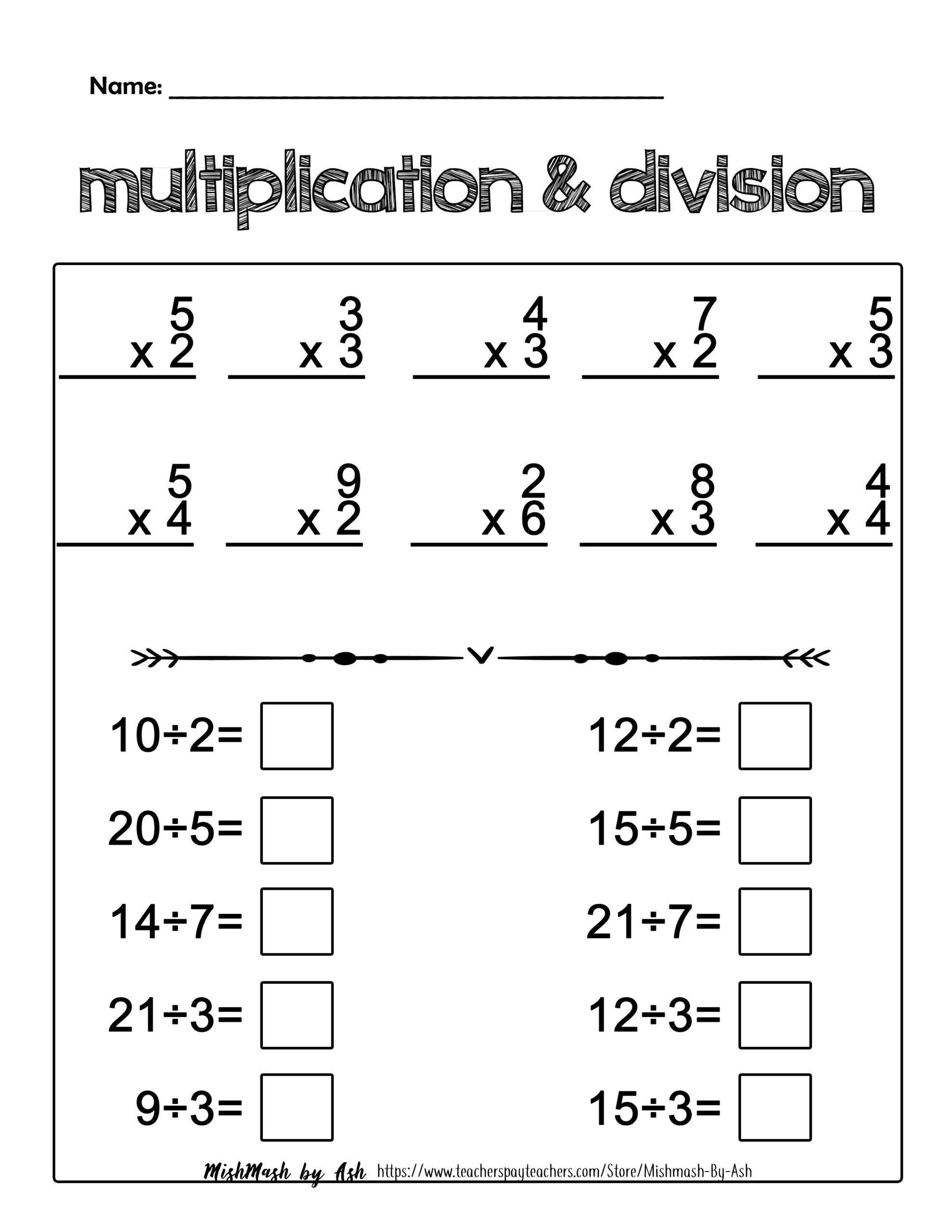 20 Printable Multiplication Worksheets 3Rd Grade