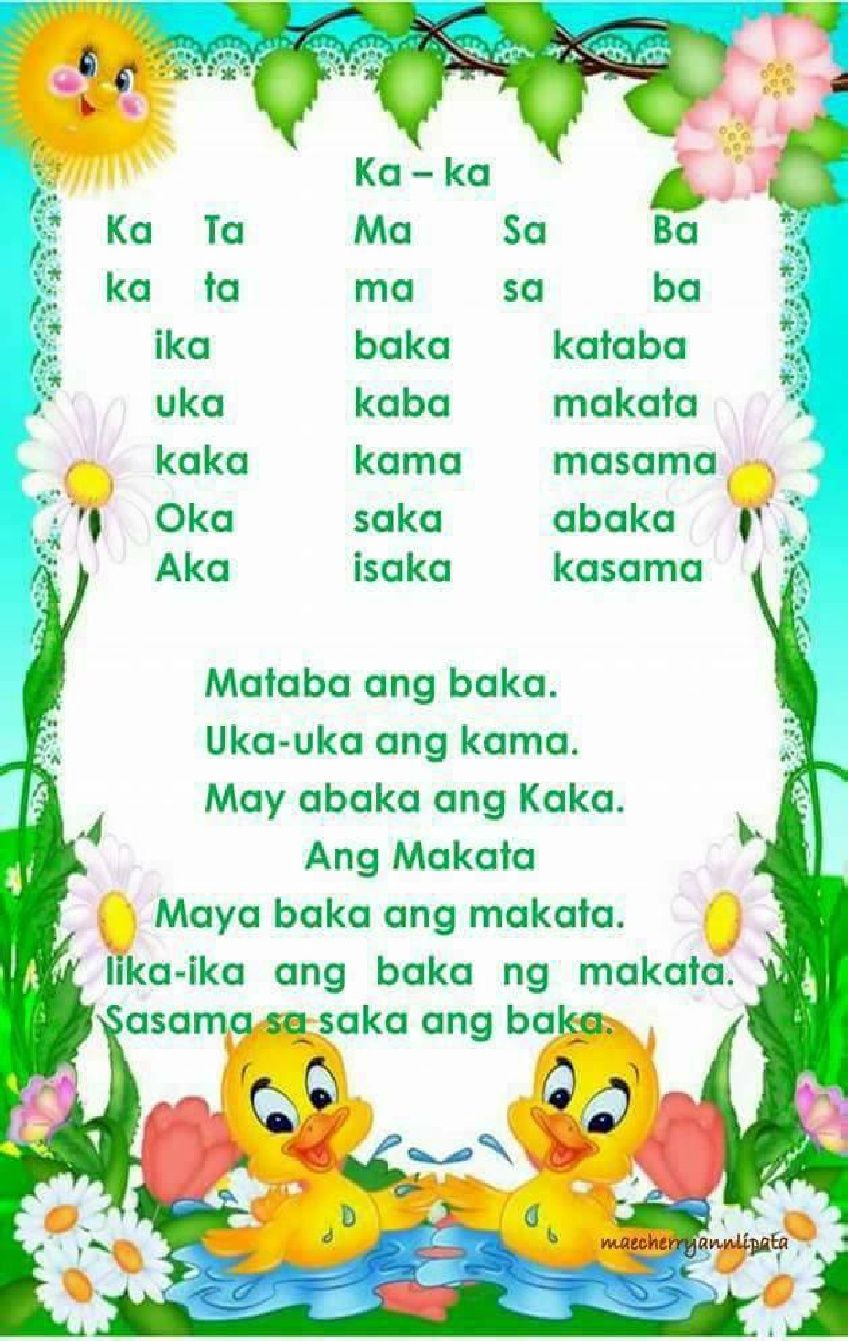 20 Reading Practice Worksheets Kindergarten Tagalog