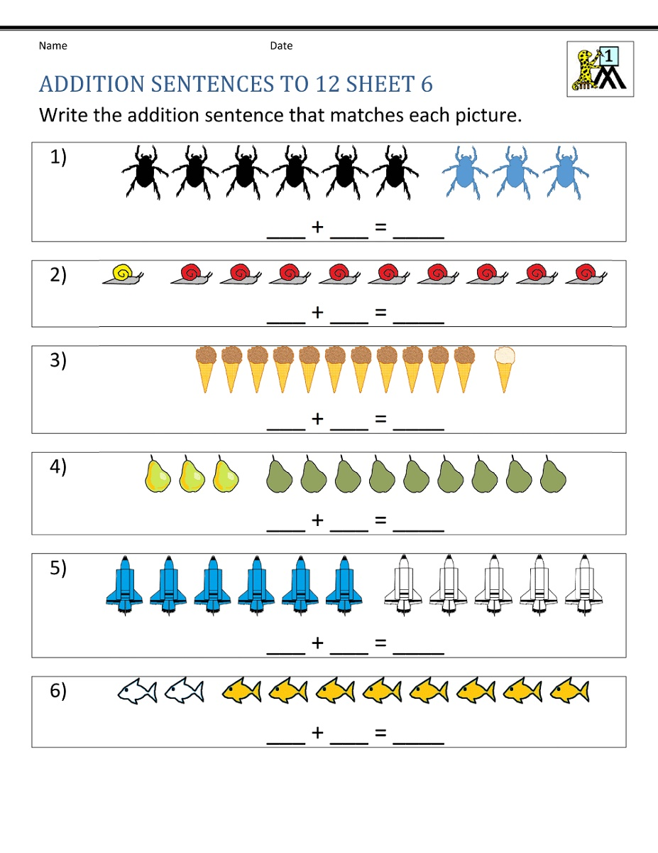 20 Worksheets For 1St Grade English Math Division