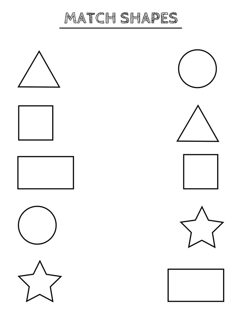 20 Worksheets For Preschool Kindergarten To Trace Shapes, Colors