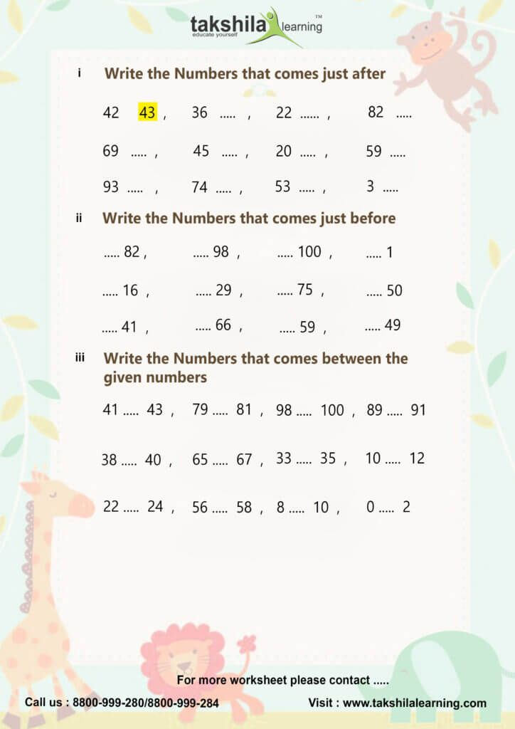 30 1St Grade Worksheets Cbse