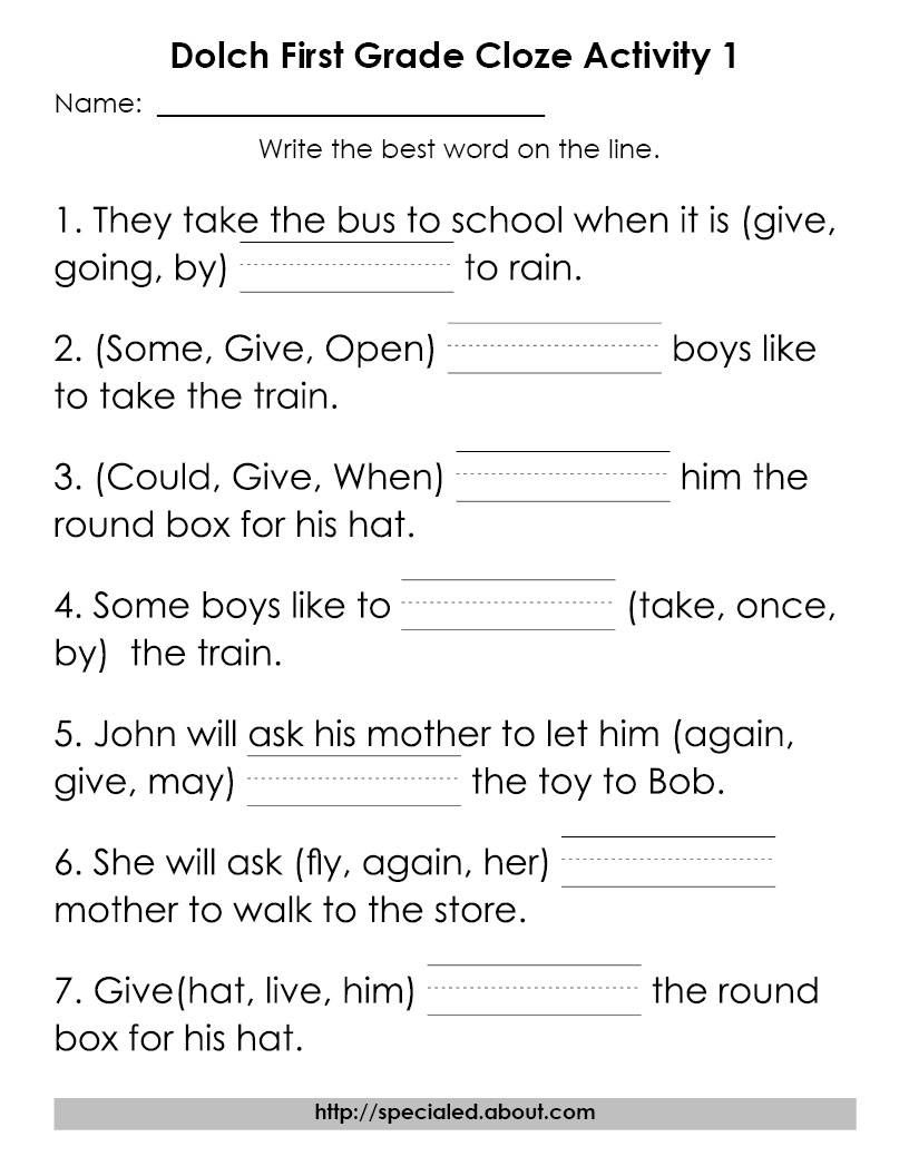 30 1St Grade Worksheets Cbse