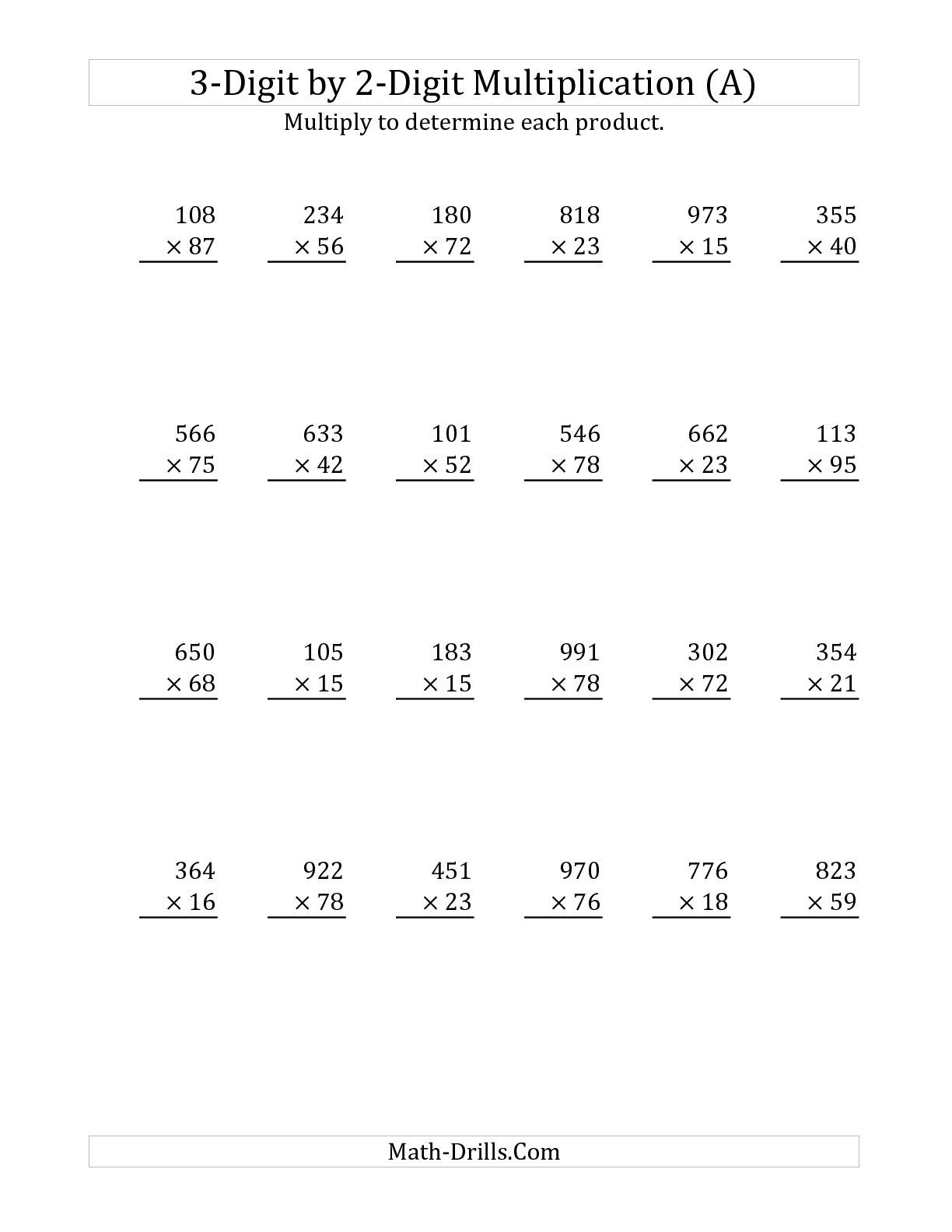 30 2 Digit Multiplication Worksheets For Grade 2 Division