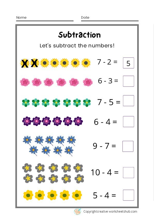 30 Addition And Subtraction Worksheets 0-10