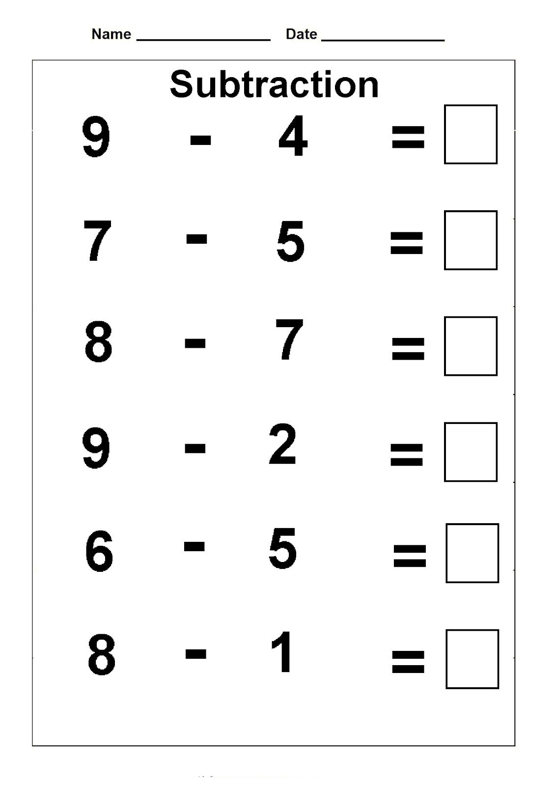 30 Addition And Subtraction Worksheets 0-10