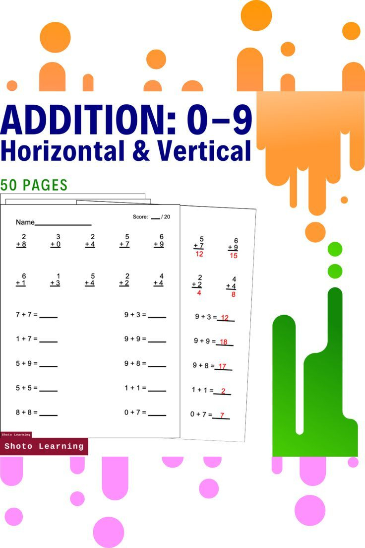 30 Addition And Subtraction Worksheets 0-10