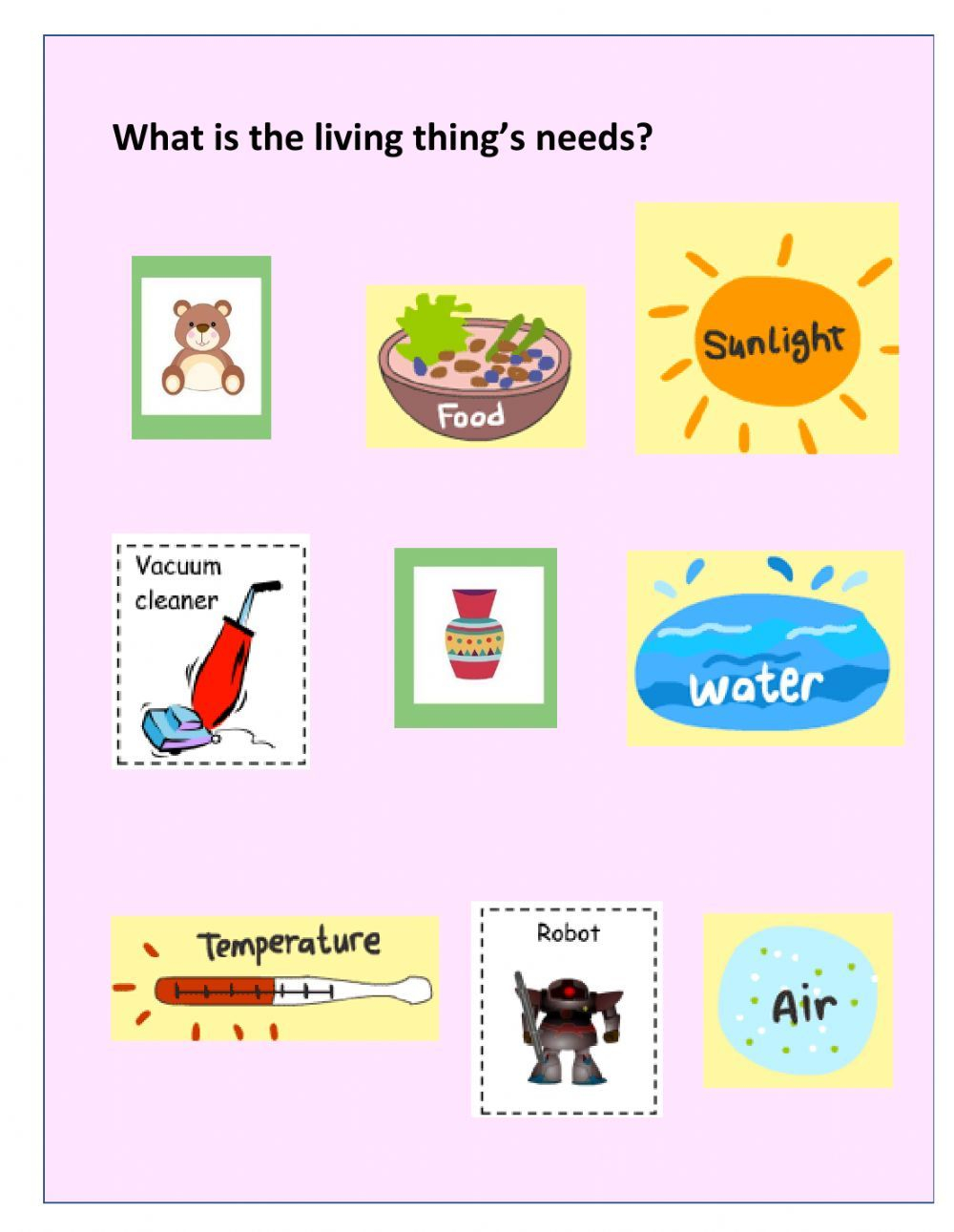 30 Basic Needs Worksheets For Kids Kindergarten