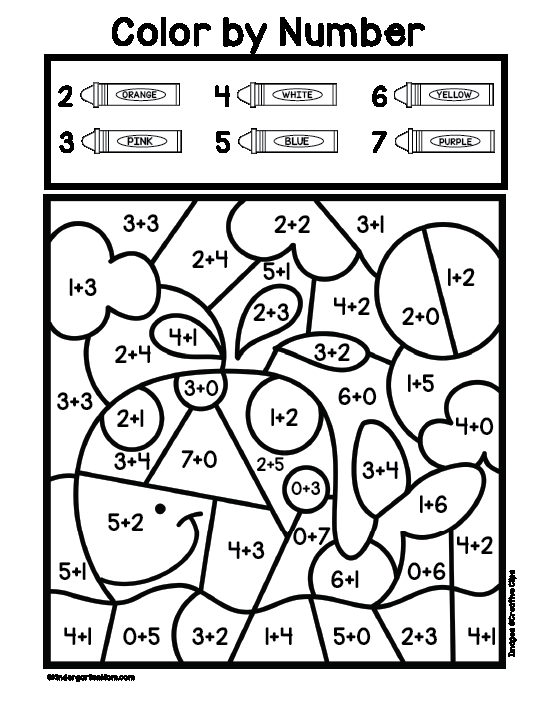 30 Color Addition Worksheets 2Nd