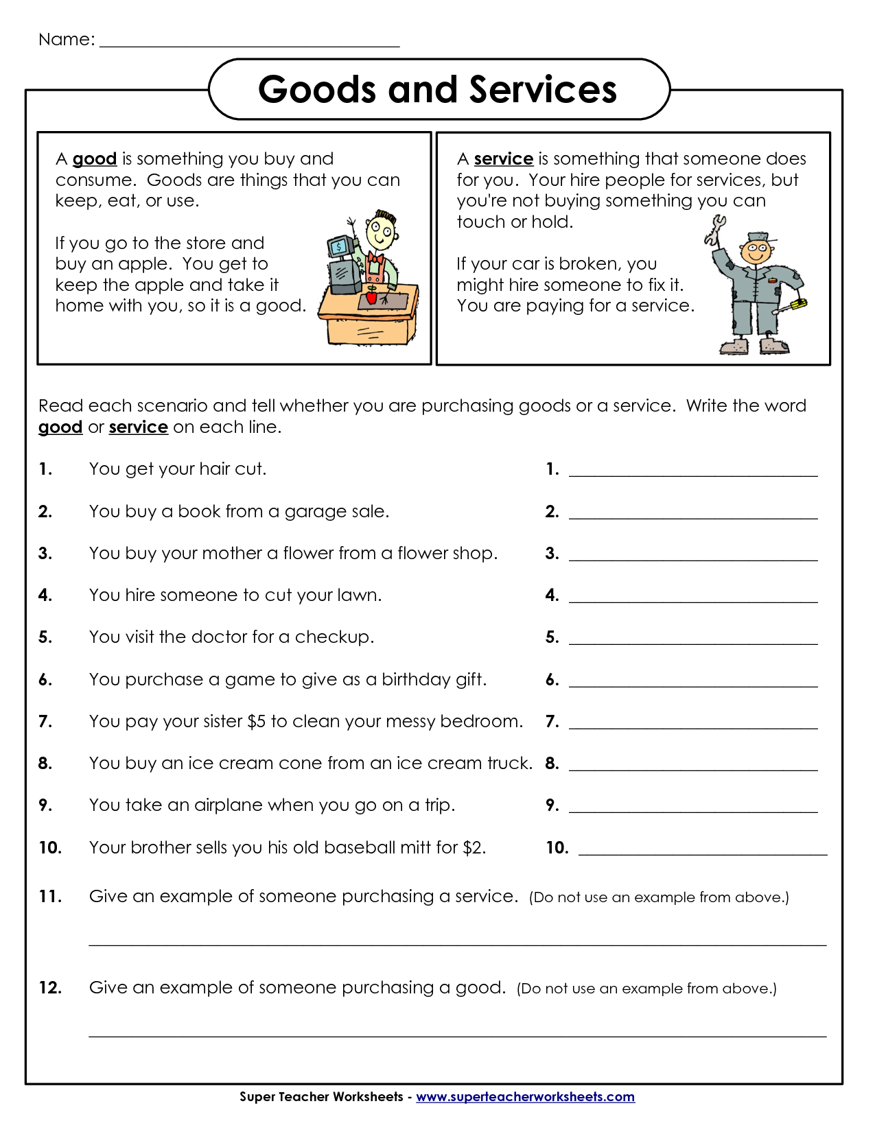 30 Economics Worksheets For 2Nd Grade