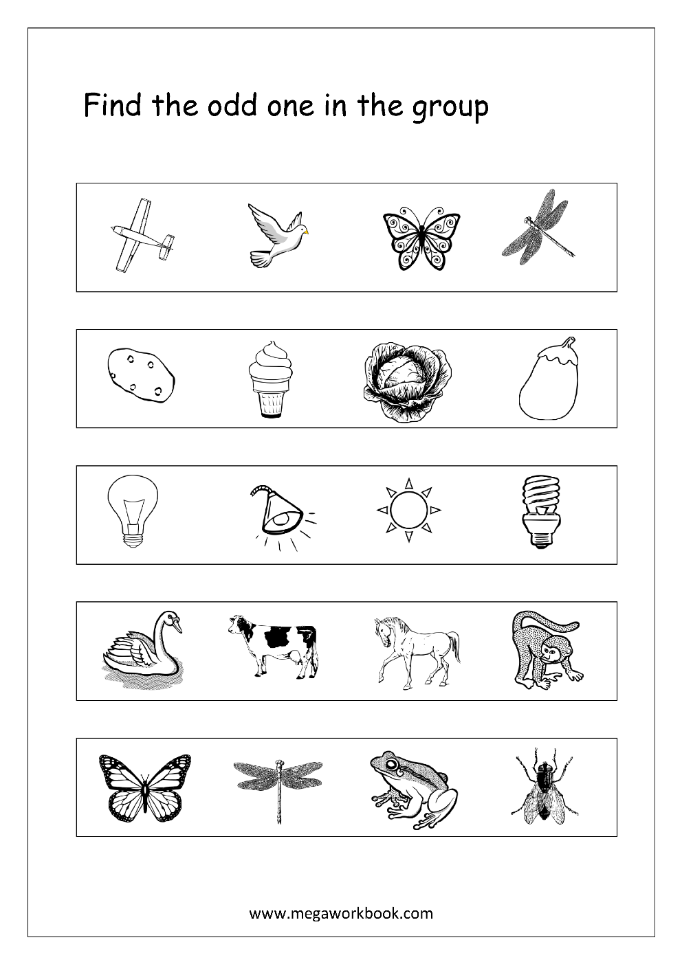 30 English Worksheets For Kindergarten Black And White