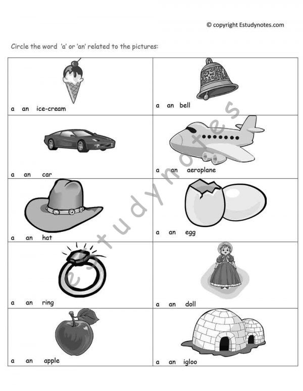 30 English Worksheets For Kindergarten Black And White