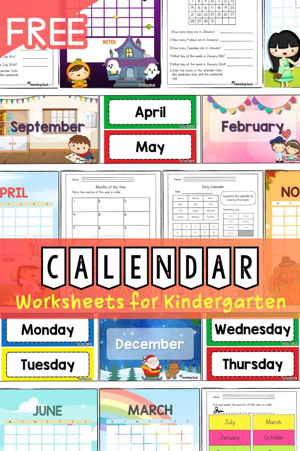 30 Free Calendar Worksheets Kindergarten