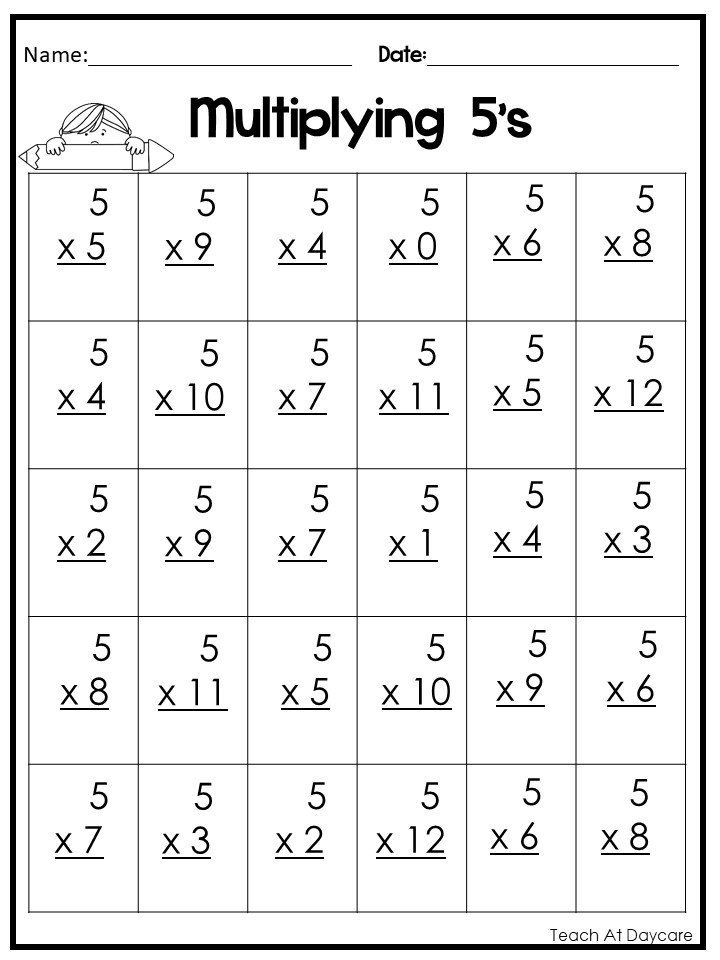 30 Grade 4 Multiplication Worksheets 1-10