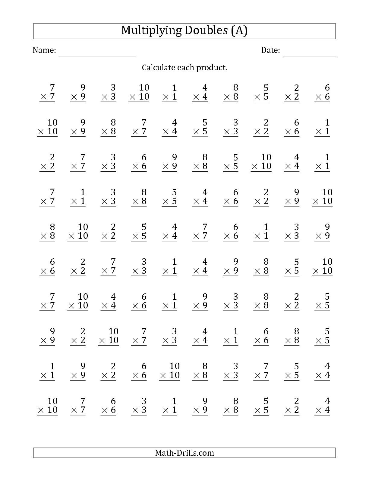 30 Grade 4 Multiplication Worksheets 1-10