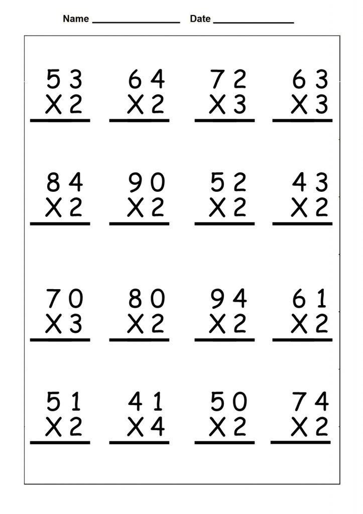 30 Grade 4 Multiplication Worksheets 1-10